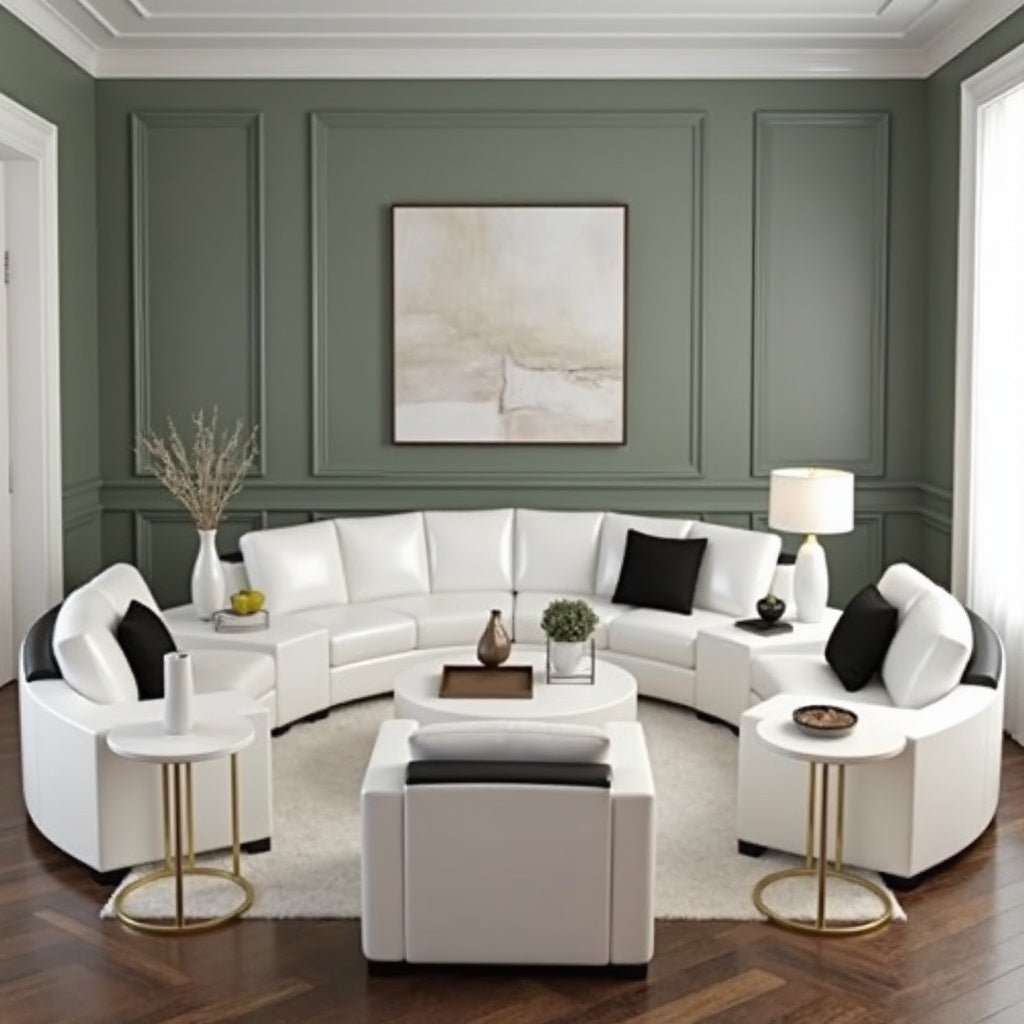 Ambrister U Shape 9 Seater Leatherette Sofa Set - Torque India